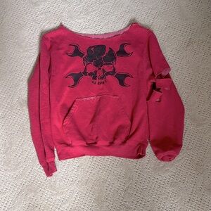 The Drive nobody cares distressed sweater